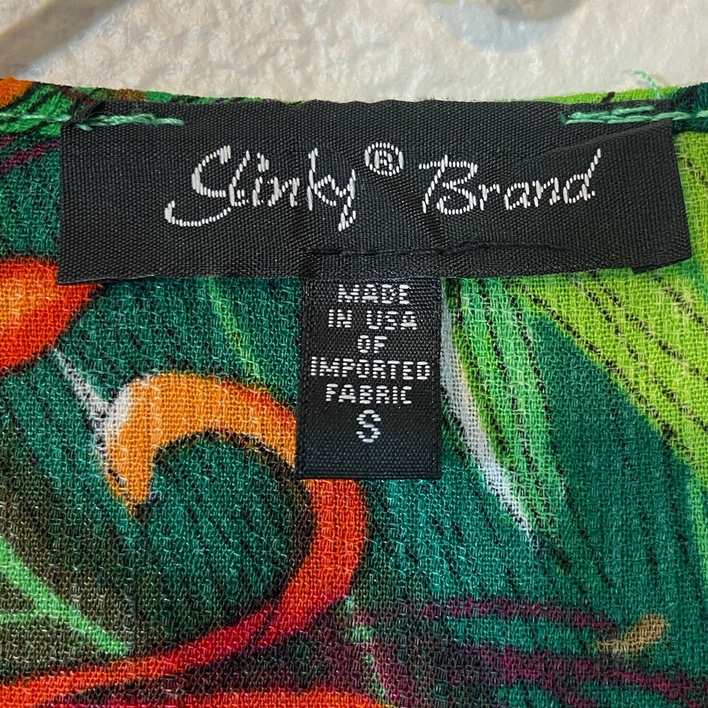 Slinky Brand Tropical Kimono Cover Up Size Small - Picture 5 of 7
